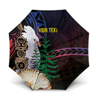 New Caledonia Kanaky Personalized Umbrella Kagu Bird Emblem - Polynesian Pride