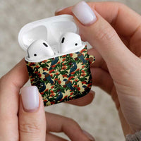 New Zealand Christmas AirPods Case Romantic Tui Birds on Pohutukawa - Ivory - Polynesian Pride