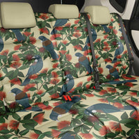 New Zealand Christmas Back Car Seat Cover Romantic Tui Birds on Pohutukawa - Ivory - Polynesian Pride