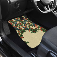 New Zealand Christmas Car Mats Romantic Tui Birds on Pohutukawa - Ivory LT7 - Polynesian Pride