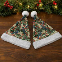 New Zealand Christmas Santa Hat Romantic Tui Birds on Pohutukawa - Ivory - Polynesian Pride
