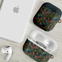 New Zealand Christmas AirPods Case Romantic Tui Birds on Pohutukawa - Cobalt LT7 - Polynesian Pride