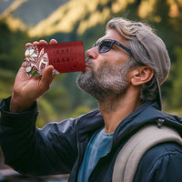 Polynesian 4 in 1 Can Cooler Tumbler Tropical Santa - Plumeria Red Vintage