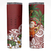 Polynesian Skinny Tumbler Tropical Santa - Plumeria Red Vintage LT7 Red - Polynesian Pride