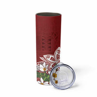 Polynesian Skinny Tumbler Tropical Santa - Plumeria Red Vintage LT7 - Polynesian Pride