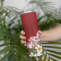 Polynesian Skinny Tumbler Tropical Santa - Plumeria Red Vintage LT7 - Polynesian Pride