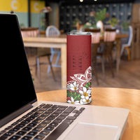 Polynesian Skinny Tumbler Tropical Santa - Plumeria Red Vintage LT7 - Polynesian Pride