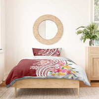 Aloha Hawaii Island Personalized Bedding Set Crimson Dreamy Turtle