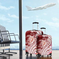 Aloha Hawaii Island Personalized Luggage Cover Crimson Dreamy Turtle
