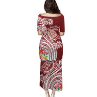 Aloha Hawaii Island Personalized Puletasi Crimson Dreamy Turtle LT7 - Polynesian Pride