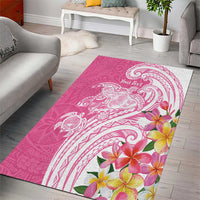 Aloha Maui Island Personalized Area Rug Rose Dreamy Turtle