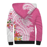 Aloha Maui Island Personalized Sherpa Hoodie Rose Dreamy Turtle