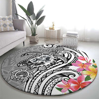 Aloha Kahoolawe Island Personalized Round Carpet Ashen Dreamy Turtle