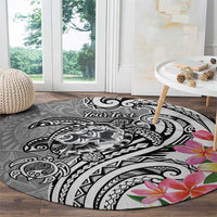 Aloha Kahoolawe Island Personalized Round Carpet Ashen Dreamy Turtle