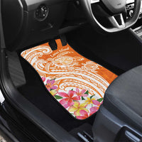 Aloha Lanai Island Personalized Car Mats Orange Dreamy Turtle
