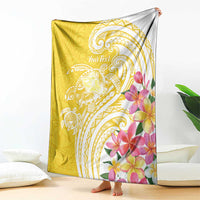 Aloha Oahu Island Personalized Blanket Yellow Dreamy Turtle