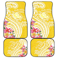 Aloha Oahu Island Personalized Car Mats Yellow Dreamy Turtle
