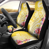 Aloha Oahu Island Personalized Car Seat Cover Yellow Dreamy Turtle