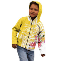 Aloha Oahu Island Personalized Kid Hoodie Yellow Dreamy Turtle