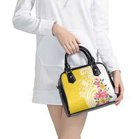 Aloha Oahu Island Personalized Shoulder Handbag Yellow Dreamy Turtle LT7 - Polynesian Pride