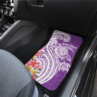 Aloha Kauai Island Personalized Car Mats Lilac Dreamy Turtle