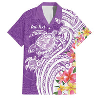 Aloha Kauai Island Personalized Family Matching Long Sleeve Bodycon Dress and Hawaiian Shirt Lilac Dreamy Turtle