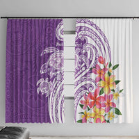 Aloha Kauai Island Personalized Window Curtain Lilac Dreamy Turtle