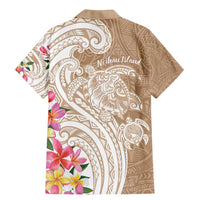 Aloha Ni’ihau Island Personalized Family Matching Mermaid Dress and Hawaiian Shirt Beige Dreamy Turtle