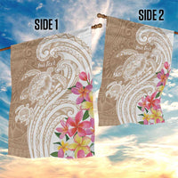 Aloha Ni’ihau Island Personalized Garden Flag Beige Dreamy Turtle