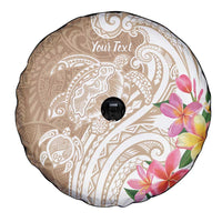 Aloha Ni’ihau Island Personalized Spare Tire Cover Beige Dreamy Turtle