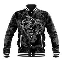 Hawaii Father's Day Vintage Lei Baseball Jacket Hauoli la Makuakane - Black