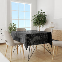 Hawaii Father's Day Vintage Lei Tablecloth Hauoli la Makuakane - Black
