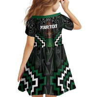 Maori Taiaha Pounamu Whakairo Personalized Family Matching Off Shoulder Maxi Dress and Hawaiian Shirt Jade Poutama Motifs