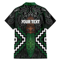 Maori Taiaha Pounamu Whakairo Personalized Family Matching Off Shoulder Short Dress and Hawaiian Shirt Jade Poutama Motifs LT7 - Polynesian Pride