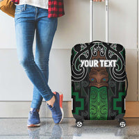 Maori Taiaha Pounamu Whakairo Personalized Luggage Cover Jade Poutama Motifs LT7 - Polynesian Pride