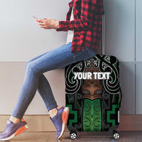 Maori Taiaha Pounamu Whakairo Personalized Luggage Cover Jade Poutama Motifs LT7 - Polynesian Pride