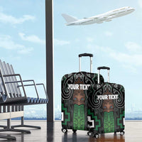 Maori Taiaha Pounamu Whakairo Personalized Luggage Cover Jade Poutama Motifs LT7 - Polynesian Pride