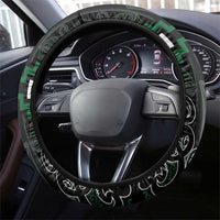 Maori Taiaha Pounamu Whakairo Steering Wheel Cover Jade Poutama Motifs