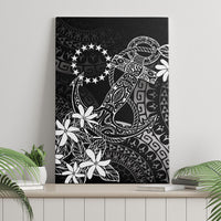 Black Kuki Airani Tapakau Canvas Wall Art Tribal Anchor Mix Tiare
