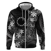 Black Kuki Airani Tapakau Hoodie Tribal Anchor Mix Tiare
