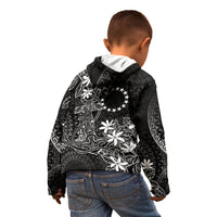 Black Kuki Airani Tapakau Kid Hoodie Tribal Anchor Mix Tiare LT7 - Polynesian Pride