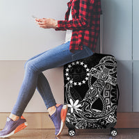 Black Kuki Airani Tapakau Luggage Cover Tribal Anchor Mix Tiare LT7 - Polynesian Pride