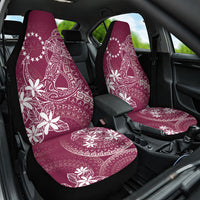 Maroon Kuki Airani Tapakau Car Seat Cover Tribal Anchor Mix Tiare LT7 One Size Maroon - Polynesian Pride