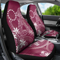 Maroon Kuki Airani Tapakau Car Seat Cover Tribal Anchor Mix Tiare LT7 - Polynesian Pride