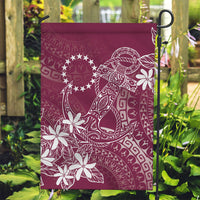 Maroon Kuki Airani Tapakau Garden Flag Tribal Anchor Mix Tiare