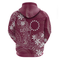 Maroon Kuki Airani Tapakau Hoodie Tribal Anchor Mix Tiare