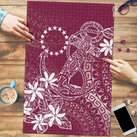 Maroon Kuki Airani Tapakau Puzzle Tribal Anchor Mix Tiare