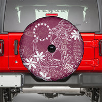 Maroon Kuki Airani Tapakau Spare Tire Cover Tribal Anchor Mix Tiare LT7 - Polynesian Pride