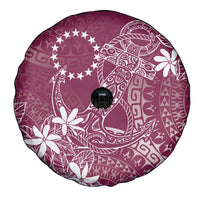 Maroon Kuki Airani Tapakau Spare Tire Cover Tribal Anchor Mix Tiare LT7 - Polynesian Pride