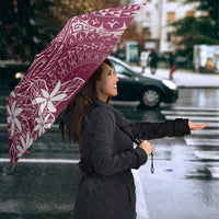 Maroon Kuki Airani Tapakau Umbrella Tribal Anchor Mix Tiare